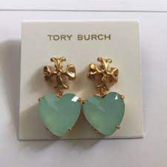 Tory Burch Gold and Mint Earrings - Picture 3 of 4